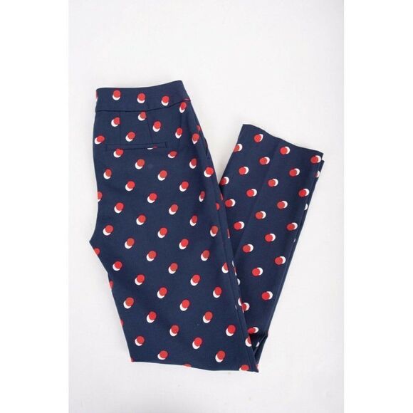 Boden Blue and Red Heart Print Trousers - Picture 9 of 9